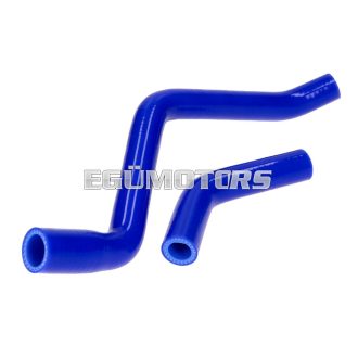   Hűtőfolyadék cső készlet, szilikon, kék Aprilia RX, SX, Derbi Senda, Gilera RCR, SMT D50B0 (2017-ig)