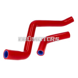   Hűtőfolyadék cső készlet, szilikon, piros, Aprilia RX, SX, Derbi Senda, Gilera RCR, SMT D50B0 (2017-ig)