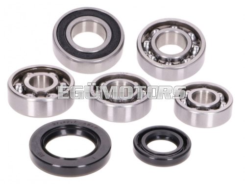 gearbox bearing set w/ oil seals for Honda Bali, Scoopy, SFX, X8R 50cc 2-stroke