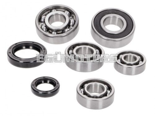 gearbox bearing set w/ oil seals for Hyosung 50cc 2-stroke, SB Cab, Supercab, Avanti, SF 50