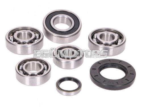 gearbox bearing set w/ oil seals for Yamaha Majesty, Maxster, Teos, X-City, Benelli Velvet, Malagutti Madison, MBK Doodo, Skyliner, Thunder 125cc 4-stroke