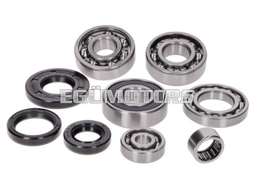 engine bearing set w/ oil seals for Vespa Smallframe 19mm 50, S, N, R, L, Special, Elestart, PK, 80, 90, 125