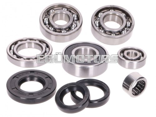 engine bearing set w/ oil seals for Vespa Smallframe 20mm 50, S, N, R, L, Special, Elestart, PK, 80, 90, 125