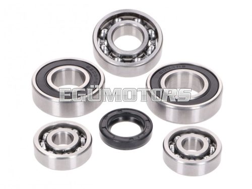 gearbox bearing set w/ oil seals for Yamaha, MBK 2-stroke 100cc