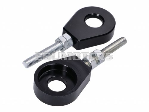 chain tensioner set aluminum black anodized 12mm