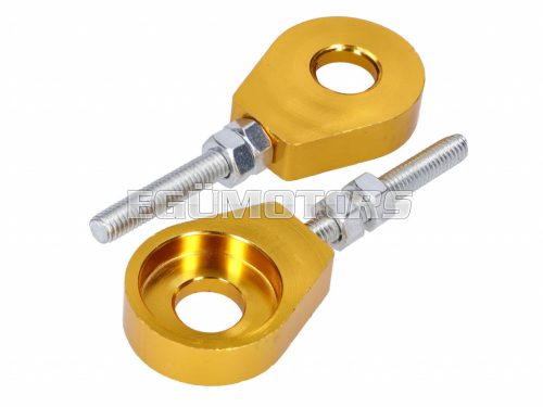 chain tensioner set aluminum gold anodized 12mm