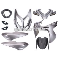   fairing kit black / grey, matt 9-piece for Yamaha Aerox, MBK Nitro 50cc 2013-