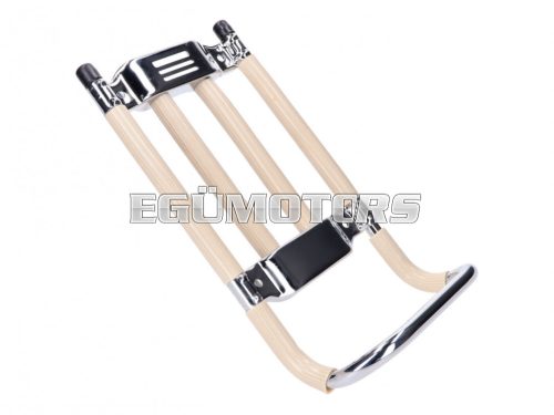 luggage rack chromed, beige for Simson KR51/1, KR51/2, SR4-2, SR4-3, SR4-4 Schwalbe, Star, Habicht, Sperber