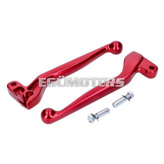   clutch and brake lever set ALU anodized red for Simson S50, S51, S53, S70, S83, SR50, SR80