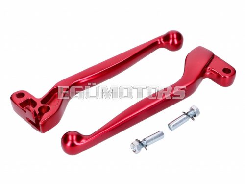 clutch and brake lever set ALU anodized red for Simson S50, S51, S53, S70, S83, SR50, SR80