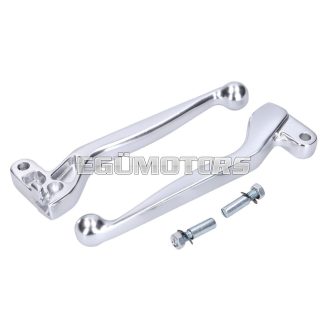   clutch and brake lever set ALU anodized, silver color for Simson S50, S51, S53, S70, S83, SR50, SR80