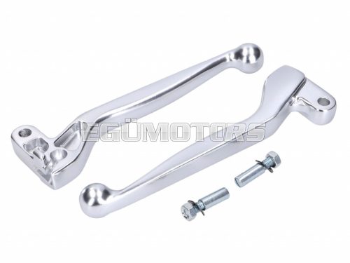 clutch and brake lever set ALU anodized, silver color for Simson S50, S51, S53, S70, S83, SR50, SR80