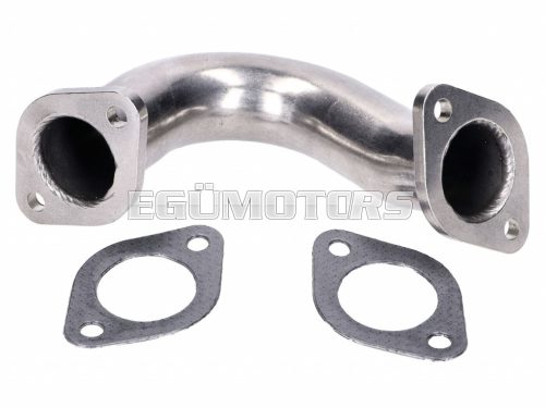 exhaust manifold stainless steel unrestricted 35mm for Gilera Runner, Piaggio Hexagon, TPH, SKR, Italjet Dragster 125-180 2-stroke = 50156