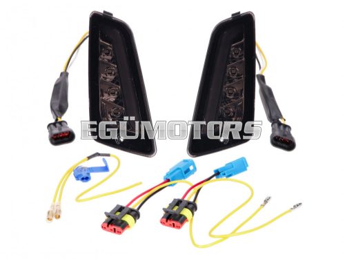 indicator light set front LED smoky tinted for Vespa GT, GTL, GTV, GTS 125-300