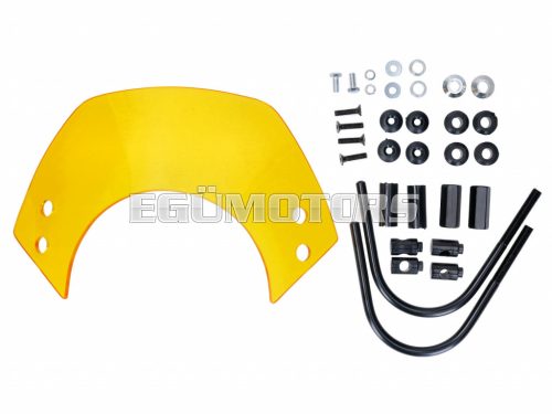 windshield short type, yellow tinted w/ mount for Vespa GT, GTS