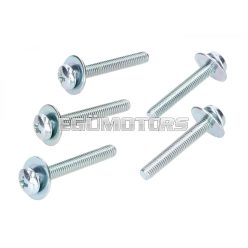   clutch spring screws M5x35 and washers 5-piece set for Derbi D50B0, EBE, EBS