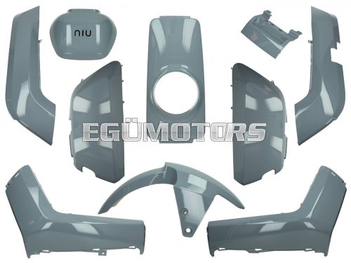 fairing kit 10-piece Nardo grey glossy for NIU-N1, NQi-Sport