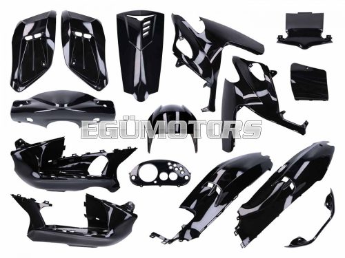 fairing kit 15-piece black metallic primed for Gilera Runner