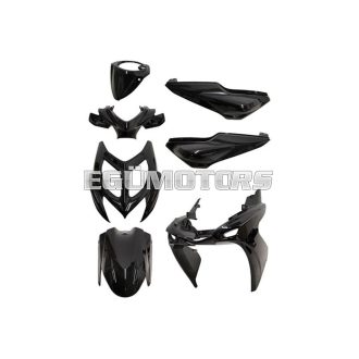   101 Octane idomszett 7 részes, fényes fekete, Yamaha Aerox, MBK Nitro (2013-2017)