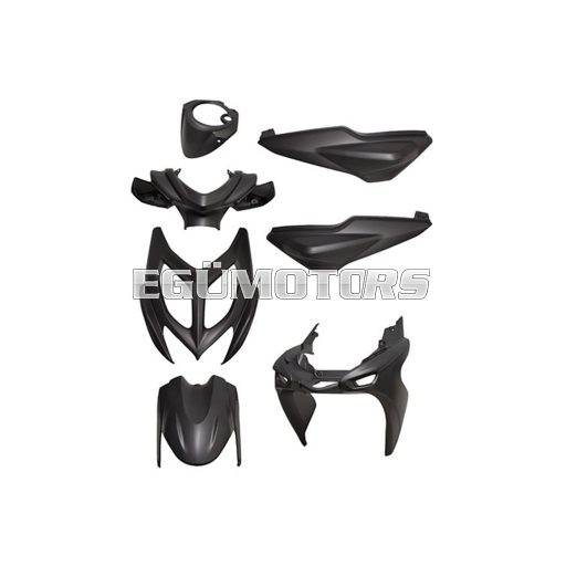 101 Octane idomszett 7 részes, matt fekete, Yamaha Aerox, MBK Nitro (2013-2017)