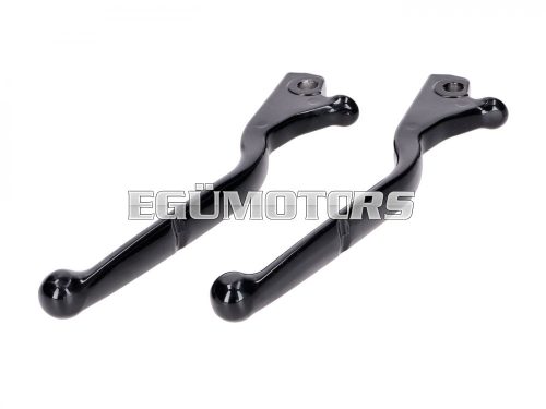 Brake lever set glossy black for Vespa GTS 125 (ZAPMD3202, ZAPMD3203), Vespa GTS 300 HPE (ZAPMD3103, ZAPMD3104)