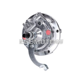   OEM Standard Teljes kerékagy fékrögzítő lemezzel, Grimeca öntött felnihez, 12 mm-es első kerékhez, Puch Maxi