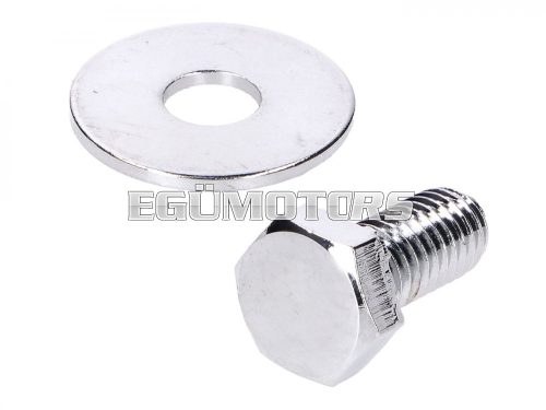 Screw with chrome sealing ring for Kreidler