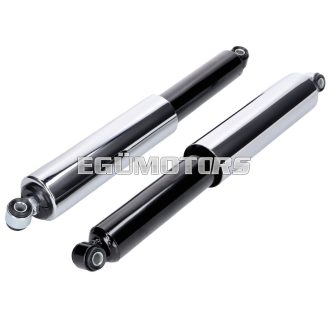   Shock absorber set with chrome sleeve 345mm for Simson S50, S51, S70, KR51/2, SR4-4, SR50, SR80, Schwalbe, Star