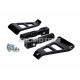 Pillion footrest set CNC black for Beta RR 50 (with bracket)