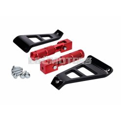 Pillion footrest set CNC red for Beta RR 50 (with bracket)