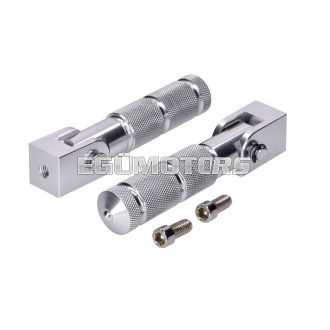   101 Octane hátsó lábtartó készlet ezüst, CNC megmunkált