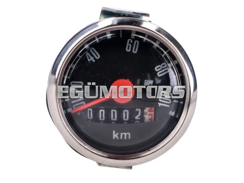 speedometer 100km/h 48mm black for Hercules, Kreidler, Puch, Zündapp, Miele, DK