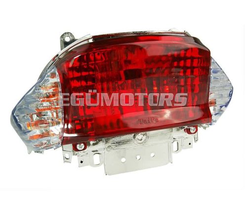 tail light assy - white turn signal lens - E-marked for Baotian BT49QT-9