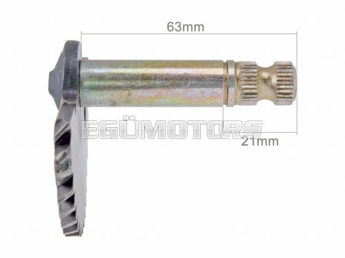 kickstart spindle complete 63mm / 21mm for GY6 50cc, 139QMB