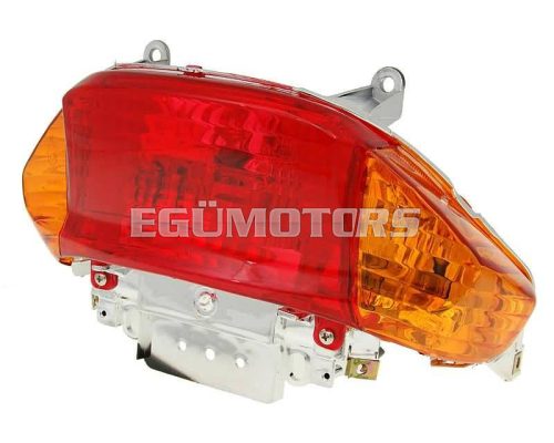 tail light assy - orange turn signal lens - E-marked for Kymco Filly, Baotian BT49QT-9