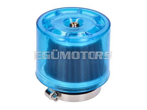 air filter Air-System metal gauze filter 38mm straight version blue shield