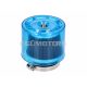 air filter Air-System metal gauze filter 38mm straight version blue shield