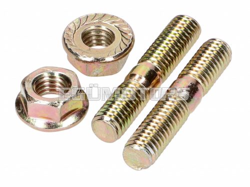 exhaust stud bolt set incl. nuts - M6x32mm