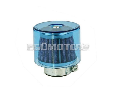 air filter Air-System metal gauze filter 35mm straight version blue shield