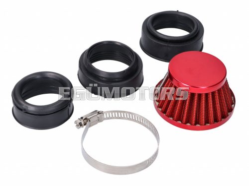 air filter Power Shorty 44-54mm carburetor connection red