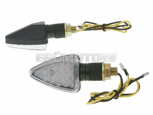 indicator light set M10 thread LED black Mini, short version