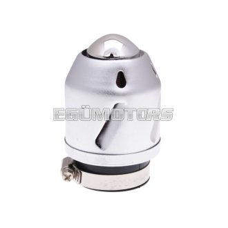   101 Octane Légszűrő Grenade, ezüst, egyenes kivitel, 42 mm és 35 mm karburátorcsatlakozáshoz