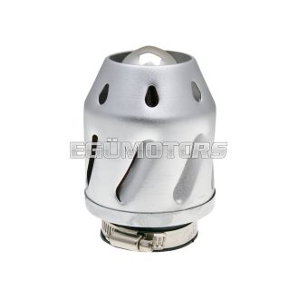   101 Octane Légszűrő Grenade, ezüst, egyenes kivitel, 42/48 mm karburátorcsatlakozás (adapterrel)