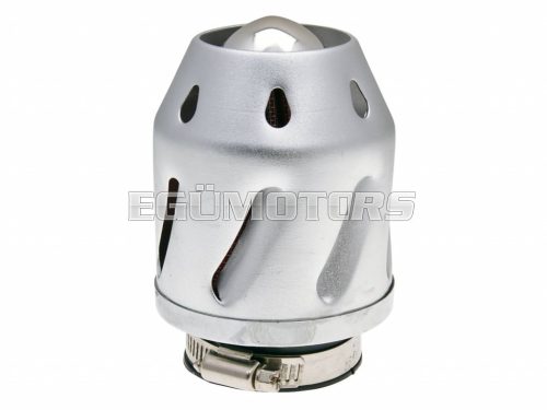 air filter Grenade silver straight version 42/48mm carb connection (adapter)