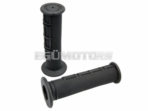 handlebar rubber grip set MX half waffle black