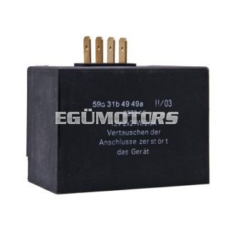   charge controller / flasher relay 12V 2x21W, 2.5A for Simson S51, S52, S70, S83, SR50, SR80
