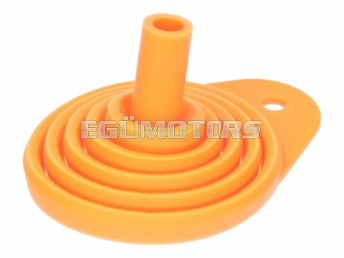 silicone funnel, foldable, orange