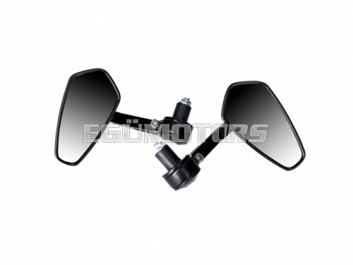 handle bar end mirror set aluminum CNC black