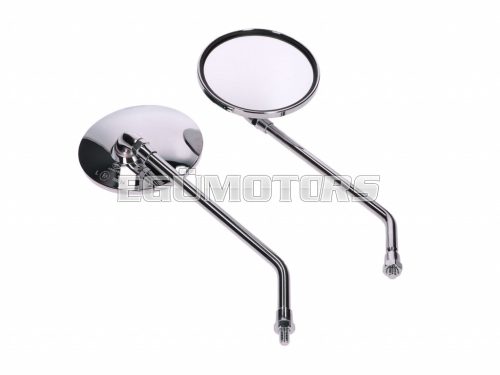 mirror set M8 thread chromed round shape