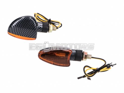 indicator light set M8 thread carbon look Edge orange, short type for Beta RR